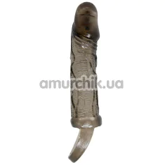 Насадка на пенис с вибрацией Men Extension Triggered Vibration 026210A-1, черная - Фото №1