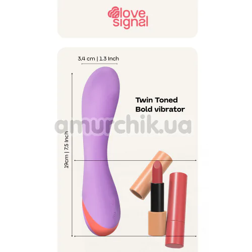 Вібратор для точки G Love Signal Twin Toned, фіолетовий