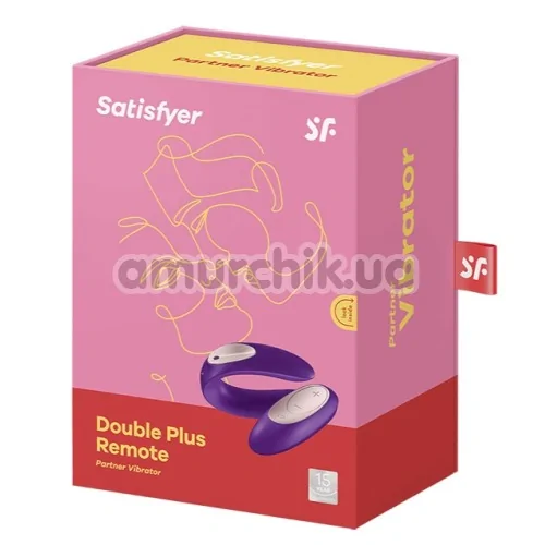 Вибратор с дистанционным управлением Satisfyer Double Plus Remote, фиолетовый
