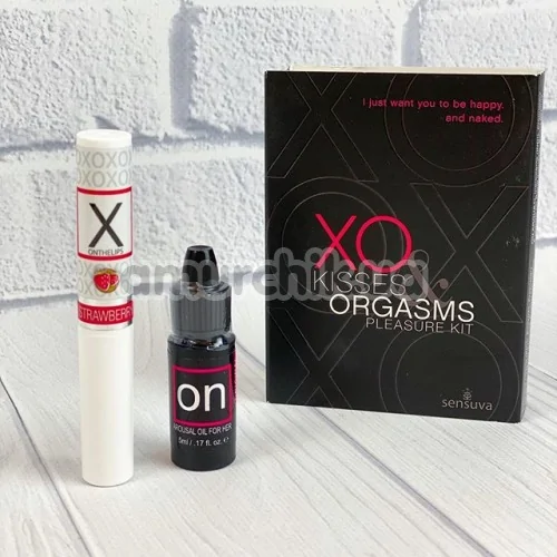 Набор Sensuva XO Kisses & Orgasms Pleasure Kit: стимулирующее масло и бальзам для губ