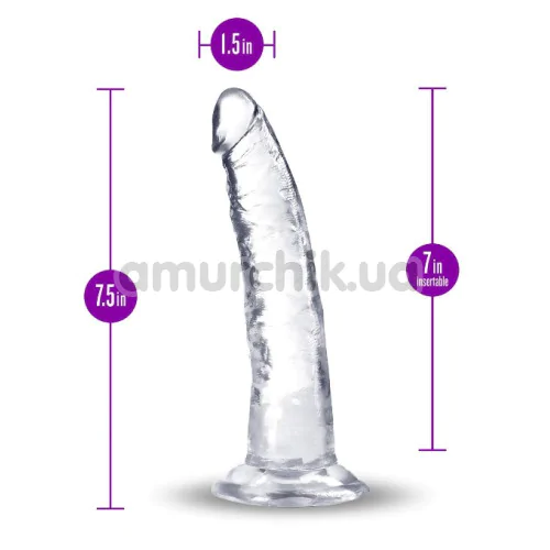 Фаллоимитатор B Yours Plus Lust N Thrust 7, прозрачный