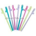 Трубочки для напитков Drinking Straw Penis G.I.D. - разноцветные, 8 шт - Фото №1