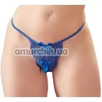 Трусики-стринги Mandy Mystery String Ouvert 2321882, синие - Фото №1