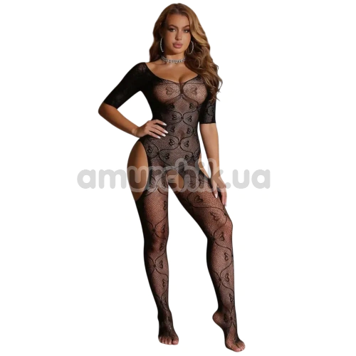 Комбінезон Star Night Double Hearts Bodystocking, чорний - Фото №1