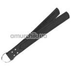 Шлепалка DS Fetish Spanking Double Belt Paddle, черная - Фото №1