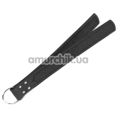 Шлепалка DS Fetish Spanking Double Belt Paddle, черная - Фото №1