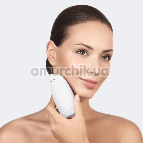 Щетка для лица Geske Sonic Thermo Facial Brush & Face-Lifter 8 in 1, белая