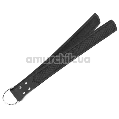 Шлепалка DS Fetish Spanking Double Belt Paddle, черная - Фото №1