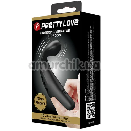 Вибратор на палец Pretty Love Fingering Vibrator Gorgon, черный