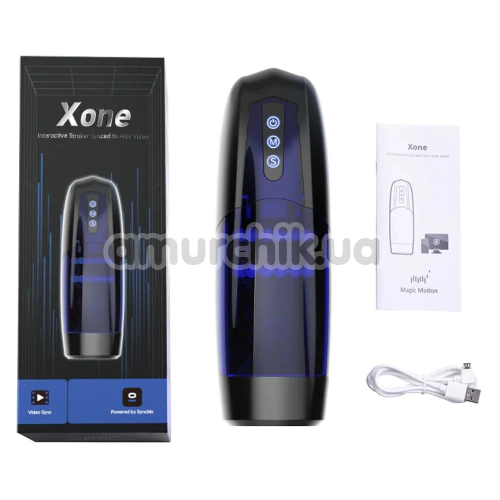 Интерактивный мастурбатор с толчками Magic Motion Xone, черный