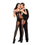 Комбінезон Music Legs Crotchless Bodystocking With Stockings Design, чорний - Фото №3