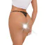Трусики-стринги Star Night Love Rhinestone Panties, черные - Фото №5