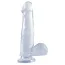 Фаллоимитатор Basix Rubber Works Dong with Suction Cup, 19 см прозрачный - Фото №1