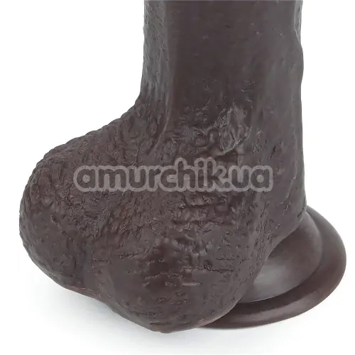 Фалоімітатор Sliding-Skin Dual Layer Dong 7, коричневий