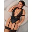 Боді з фіксаторами для рук Star Night Bodysuit With Cuffs, чорне - Фото №22