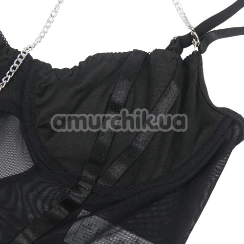 Боди Star Night Collar Chain Mesh Teddy, черное