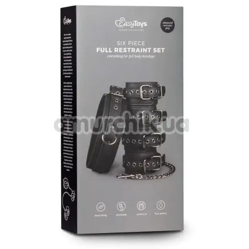 Бондажный набор Whipped Six Piece Full Restraint Set, черный