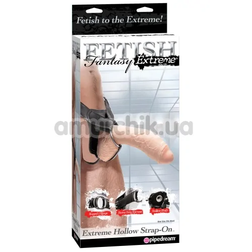 Порожній страпон Extreme Hollow Strap-On, тілесний
