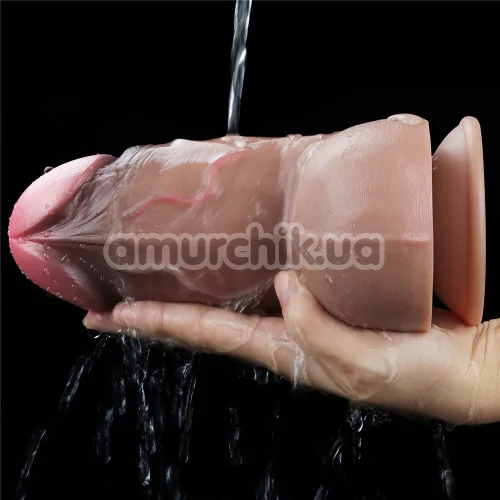 Фаллоимитатор Dual-Layered Silicone Nature Cock LV411050, коричневый