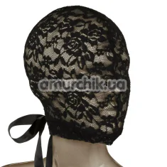 Маска Scandal Corset Lace Hood, черная - Фото №1