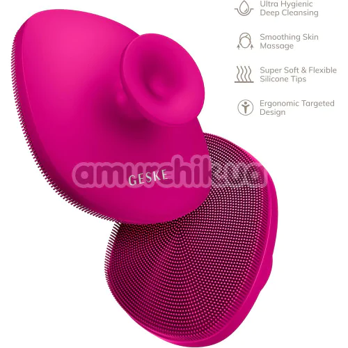 Щетка для тела Geske Body Brush 4 in 1 Suction Mount, розовая