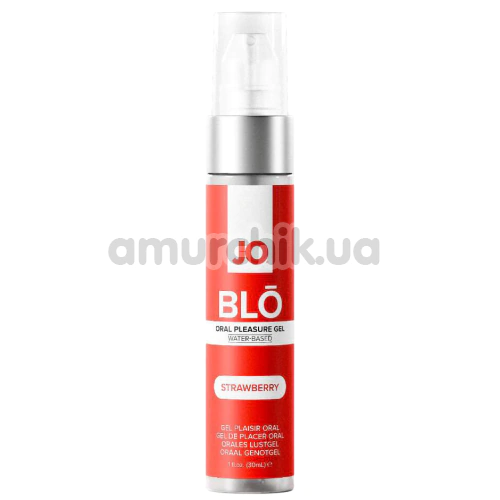 Гель для орального секса с охлаждающим эффектом JO Blo Strawberry - клубника, 30 мл - Фото №1