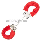 Наручники Playful Furry Cuffs, червоні - Фото №1