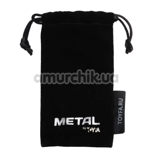 Анальна пробка з прозорим кристалом Toyfa Metal 717030-10, срібна