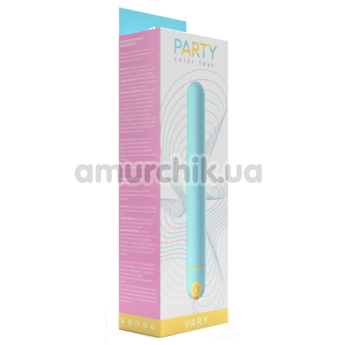 Вібратор Party Color Toys Vary, бірюзовий