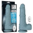 Вібратор з поштовхами Dual-Layered Silicone Nature Cock LV419201, синій - Фото №18