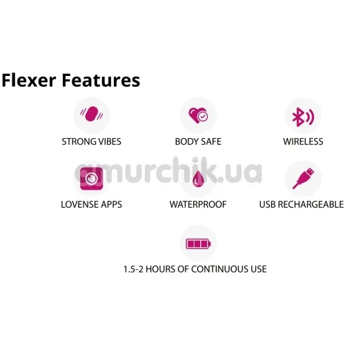 Вібратор Lovense Flexer, рожевий