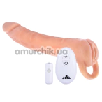 Мастурбатор-насадка с вибрацией Extendor+ Vibrating Extender & Life-Like Masturbator, телесный - Фото №1