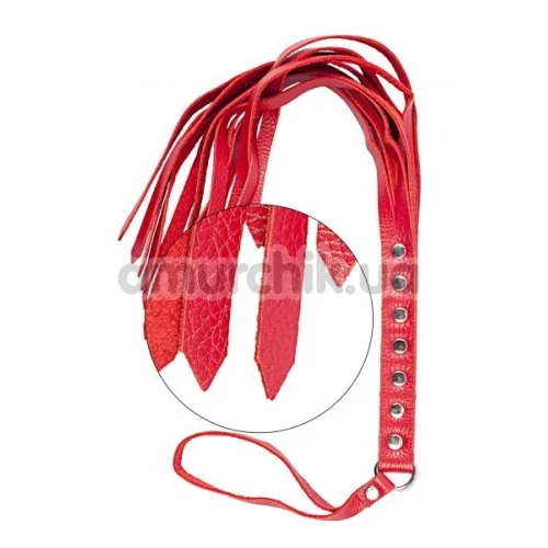 Плеть S&M Fancy Leather Flogger 131, красная