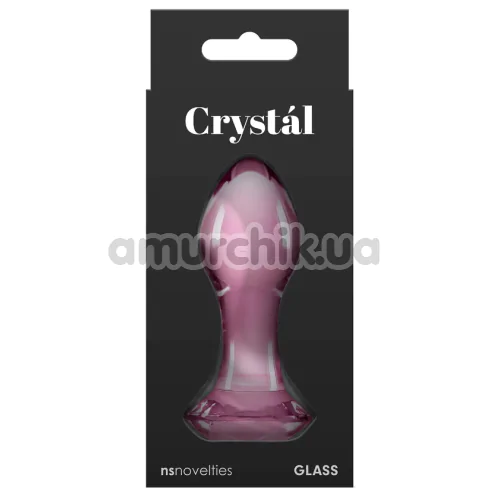 Анальна пробка Crystal Glass Gem, рожева