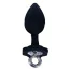 Анальна пробка Silicone Anal Plug With Ring Pull M, чорна - Фото №3