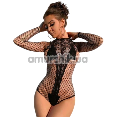 Боди Star Night Lace & Fishnet Bodysuit, черное - Фото №1