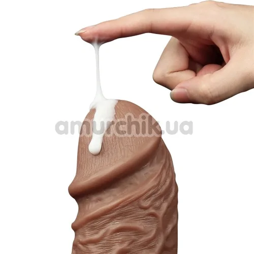 Вибратор Realistic Chubby Dildo 10.5, коричневый