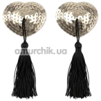 Прикраси для сосків Art of Sex Sparkling Hearts, срібні - Фото №1