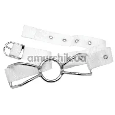 Кляп Asylum Patient Mouth Restraint With Metal Bit, белый - Фото №1