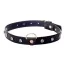 Нашийник з блакитними кристалами Boss Series Fetish Collar, чорний - Фото №1