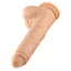 Вибратор с толчками Virgite Realistics Vibrating & Thrusting Realistic With Balls R13, телесный - Фото №4