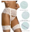 Комплект Star Night Lace Bow Garter Panty, белый: пояс для чулок + трусики-стринги - Фото №5