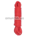 Веревка для бондажа DS Fetish Silicone Rope 6 M, красная - Фото №1