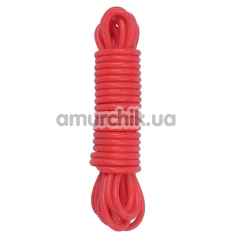 Веревка для бондажа DS Fetish Silicone Rope 6 M, красная - Фото №1