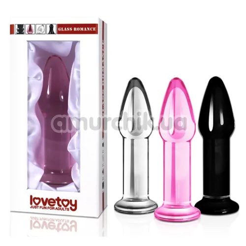 Анальная пробка Love Toy Glass Romance Dildo GS12, черная