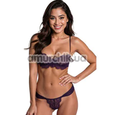 Комплект Passion Free Your Senses Tivolea Set, фіолетовий: бюстгальтер + трусики-стрінги - Фото №1