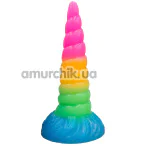 Фалоімітатор Doc Johnson Vac-U-Lock x Fantasy Fuckers Celestial Unicorn Horn - світиться в темряві, мультикольоровий - Фото №1
