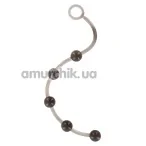 Анальний ланцюжок Jelly Pleasure Beads, чорний - Фото №1