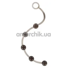 Анальний ланцюжок Jelly Pleasure Beads, чорний - Фото №1