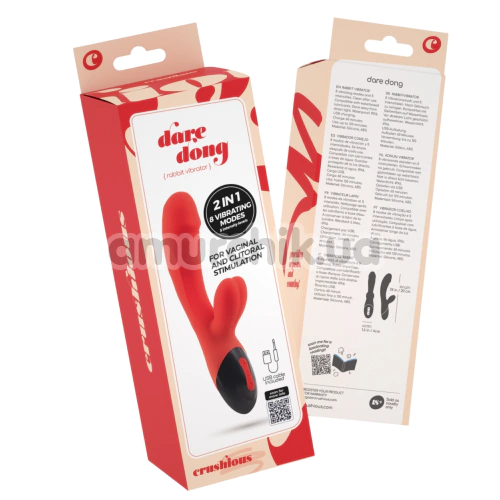 Вибратор Crushious Dare Dong, красный